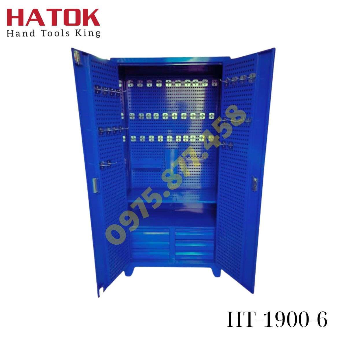 Tủ treo dụng cụ 2 cánh 6 ngăn HT-1900-6 sơn tĩnh điện
