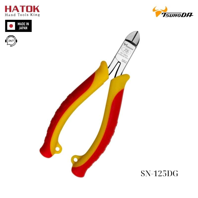 Kìm cắt cạnh bằng thép không gỉ 125mm SN-125DG Tsunoda
