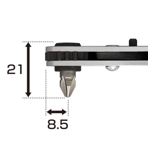 Bộ tay vặn và mũi vít dùng trong góc hẹp No.425-5B Anex