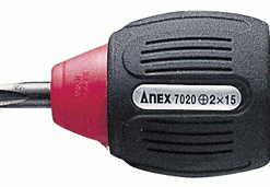 Tô vít ngắn 4 cạnh có từ tính loại có lỗ treo No.7020F+2x15 Anex
