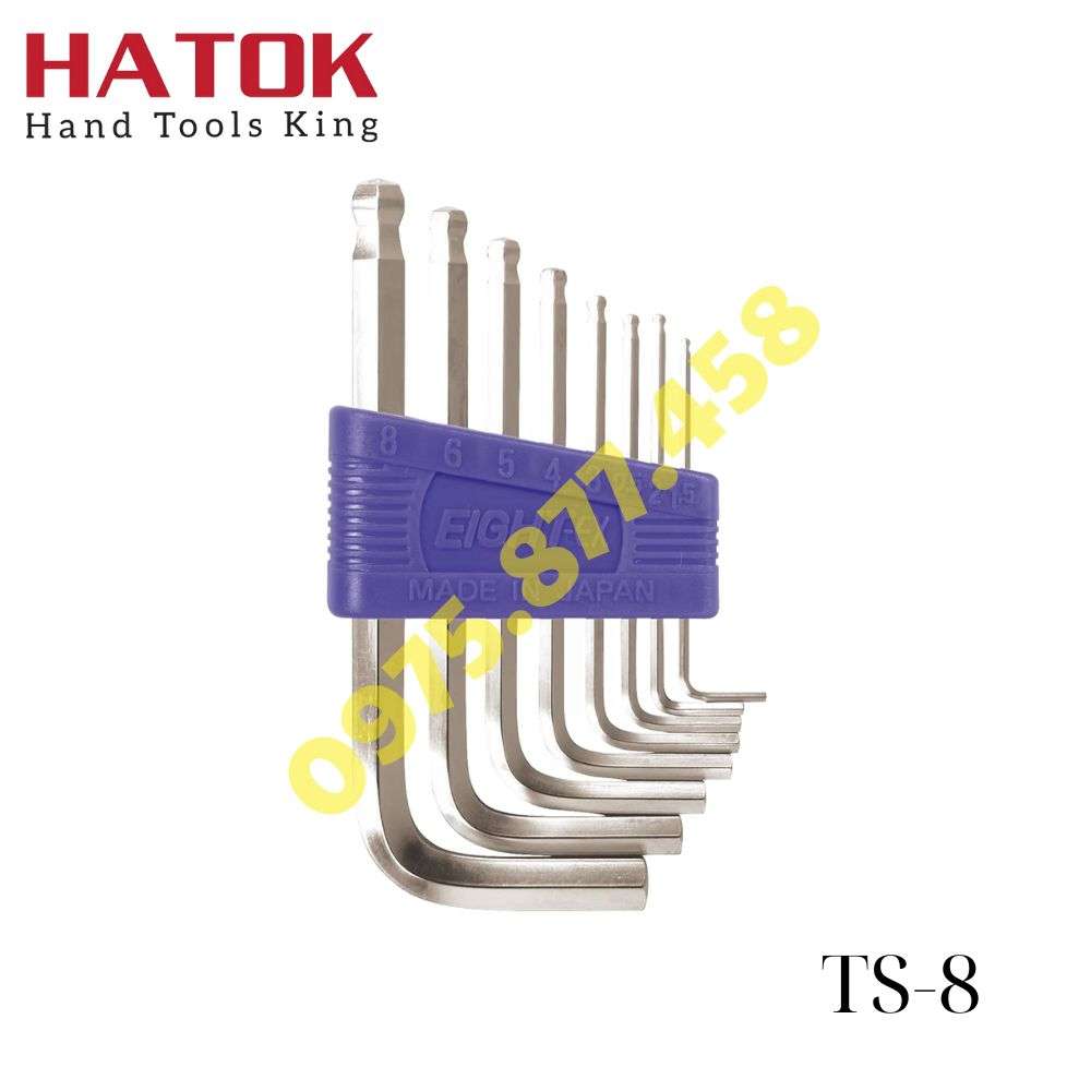 Bộ lục giác đầu bi loại ngắn TS-8 EIGHT Nhật Bản