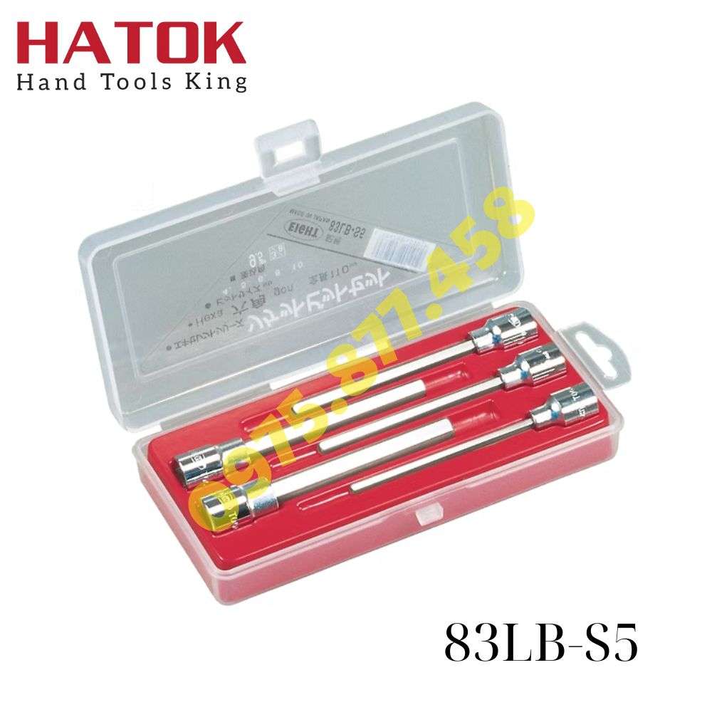 Bộ đầu tuýp lục giác chìm 83LB-S5 EIGHT Nhật Bản