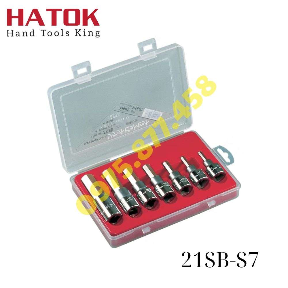 Bộ đầu tuýp lục giác chìm 1/2″ 21SB-S7 EIGHT Nhật Bản