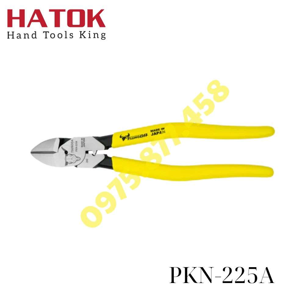 Kìm cắt dây cứng có bấm cos Tsunoda PKN-225A Nhật Bản