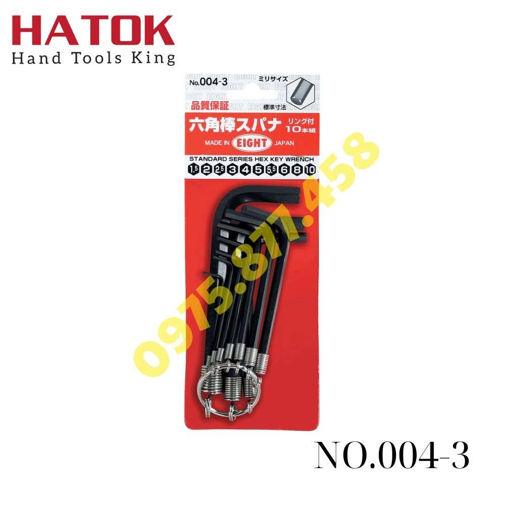 Bộ vòng lục giác chữ L No.004-3 Eight Nhật Bản