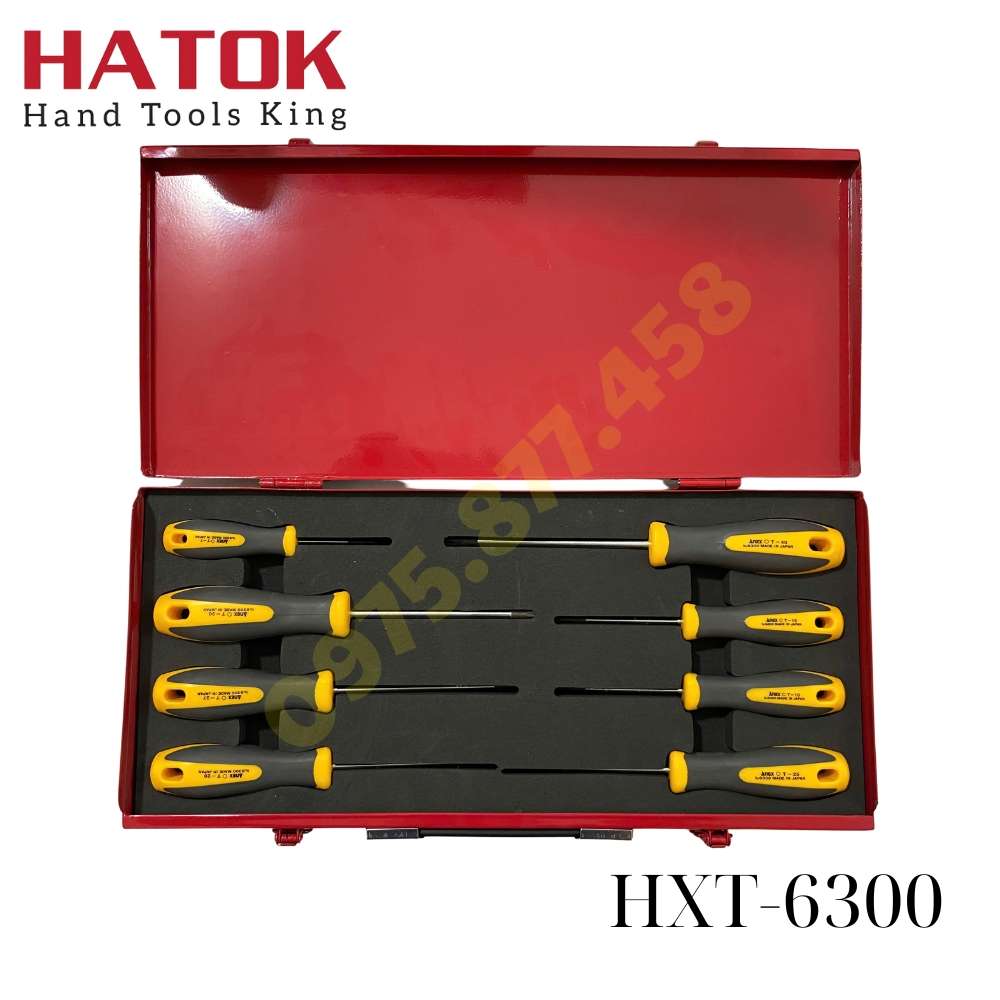Bộ tô vít hoa thị có lỗ 9 chi tiết Anex HXT-6300