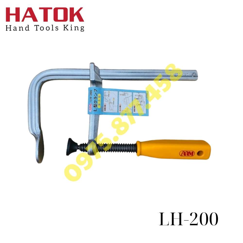 Vam kẹp chữ L kiểu tay vặn ARM LH-200