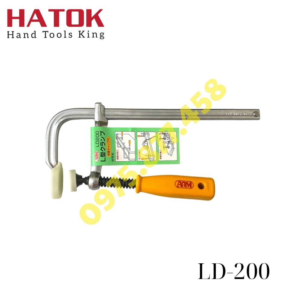 Vam kẹp chữ L kiểu tay vặn ARM LD-200
