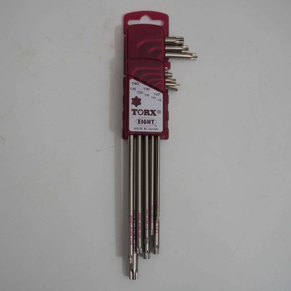 Bộ lục giác hoa thị EIGHT TXEL-S8 – Torx dài chuẩn Nhật, thép SNCM+V