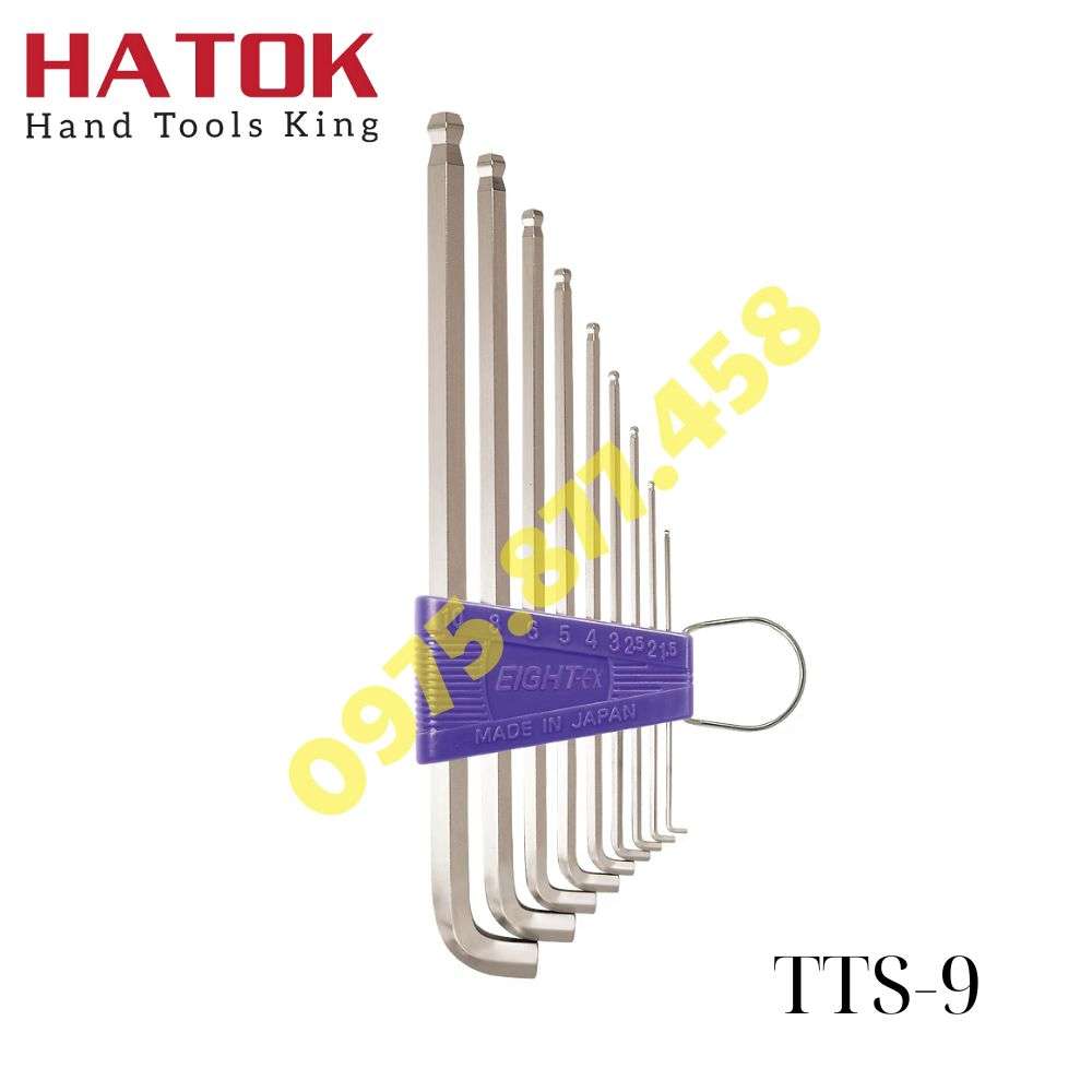 Bộ lục giác EIGHT TTS-9 | Lục giác đầu bi dài chữ L ngắn chuẩn Nhật Bản 1 Bộ lục giác EIGHT TTS-9 | Lục giác đầu bi dài chữ L ngắn chuẩn Nhật Bản