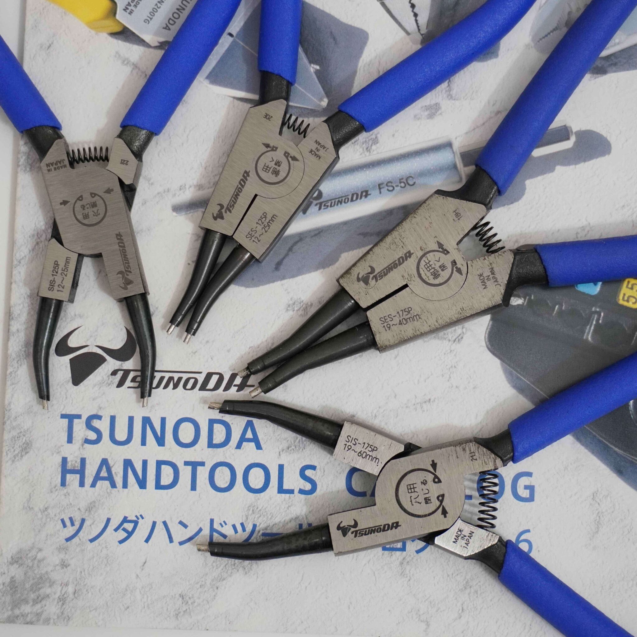 Bộ 4 cây kìm phe mũi thẳng Tsunoda KPT04 | Kìm phe Nhật Bản