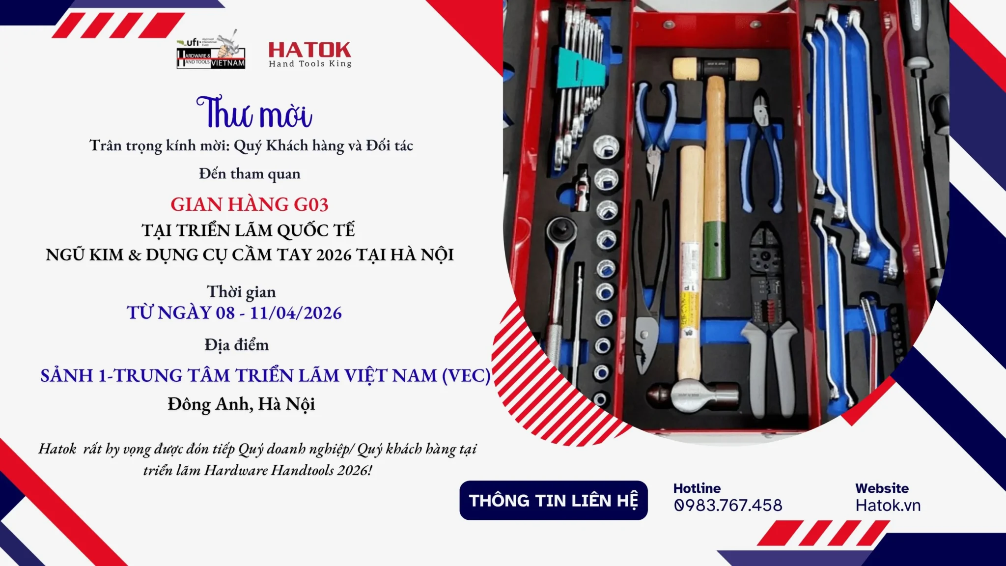 Hatok-Thư mời “Triển lãm Hardware Handtools 2026”