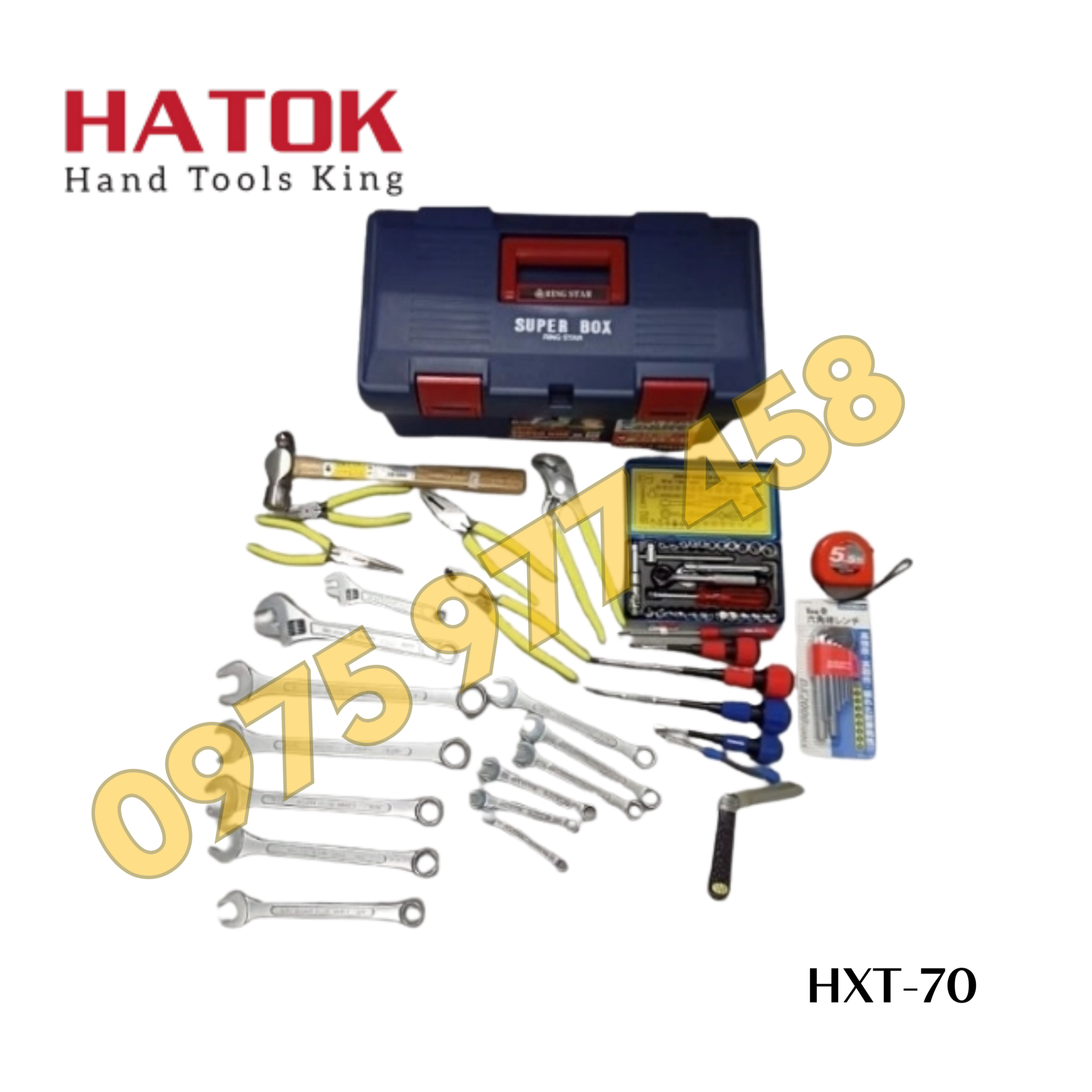 Hộp dụng cụ xách tay 70 chi tiết HXT-70 Nhật Bản
