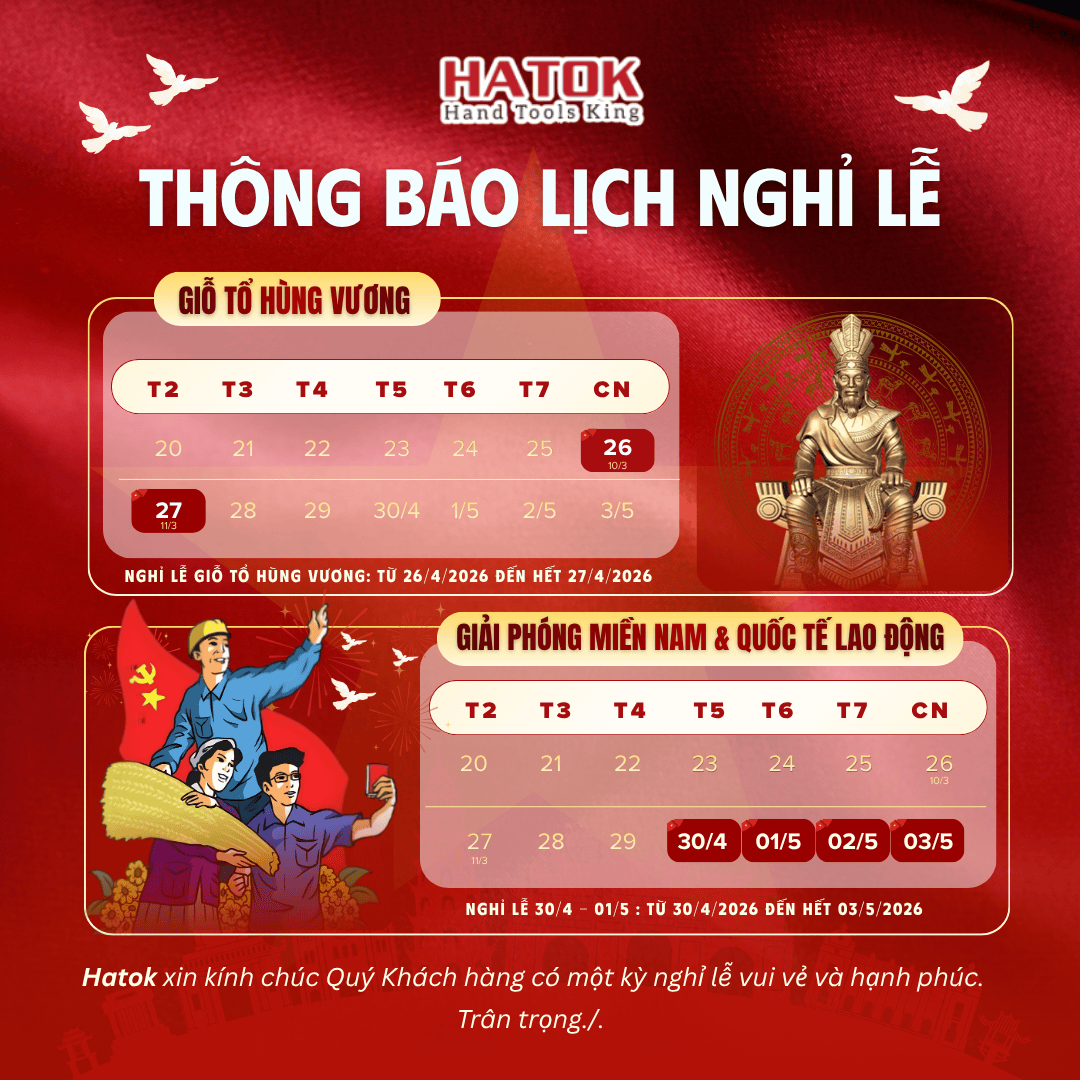 Thông báo lịch nghỉ lễ Giỗ Tổ Hùng Vương và 30/4 – 01/5/ 2026