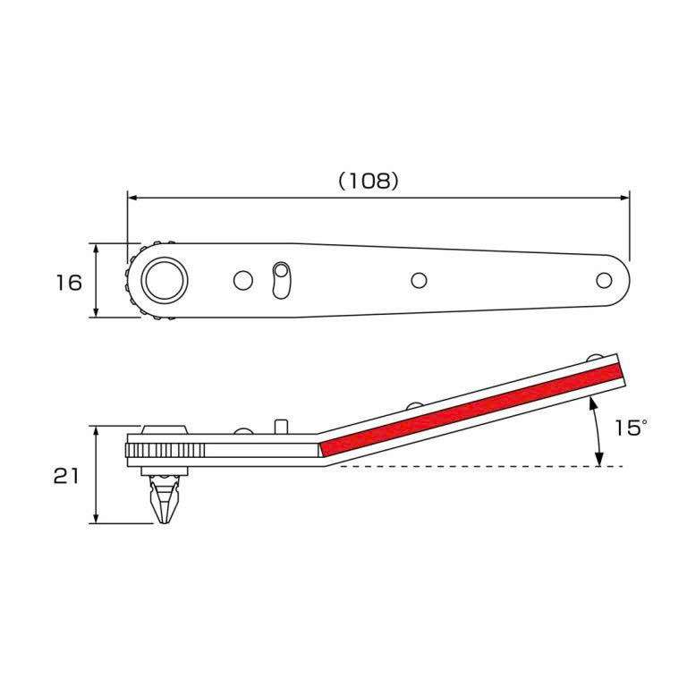 hatoktools-com-15 Bộ tay vặn và mũi vít trong góc hẹp No.428 Anex