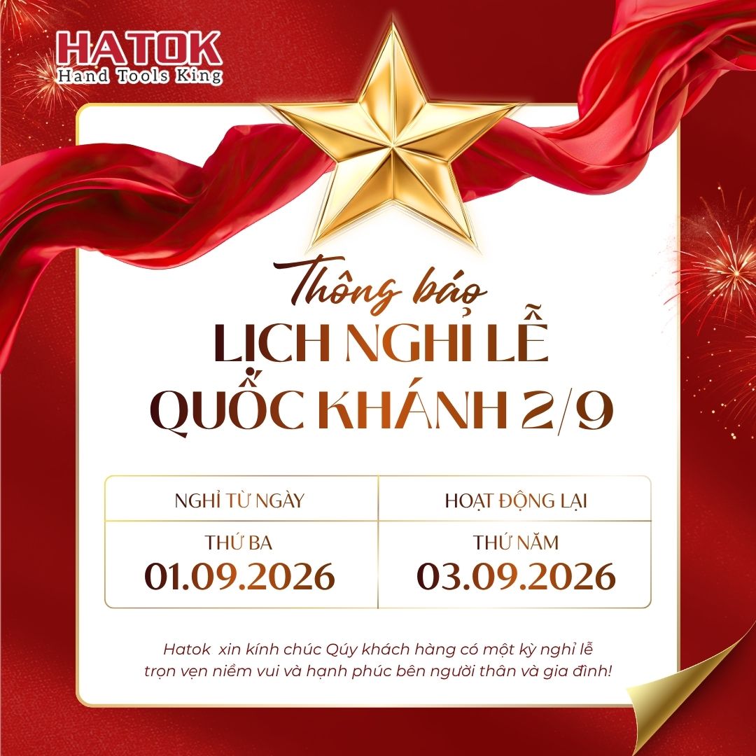 Hatok thông báo Lịch nghỉ lễ Quốc Khánh 2/9/2026