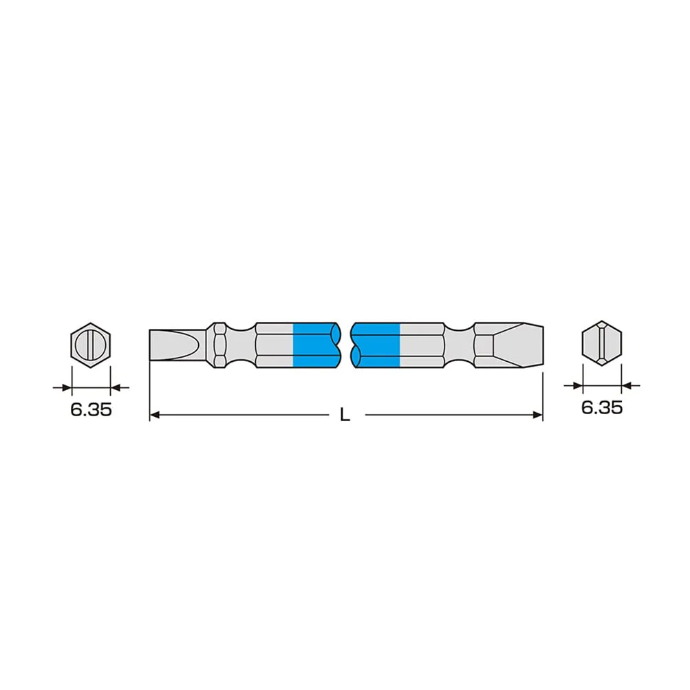 hatoktools-com-12 Vỉ 2 mũi vít 2 đầu dẹp ACMM-5665 Anex Nhật Bản