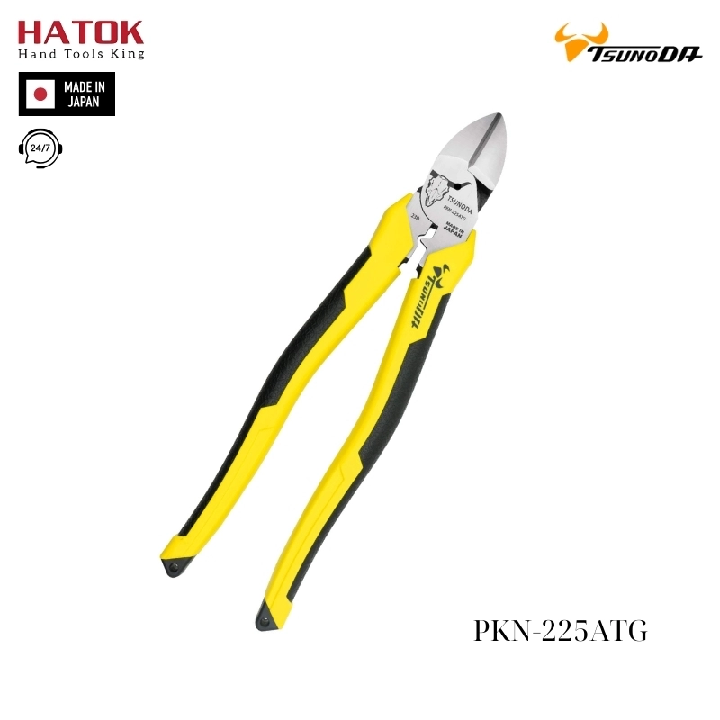 Kìm cắt dây cứng có bấm cos Tsunoda PKN-225ATG Nhật Bản