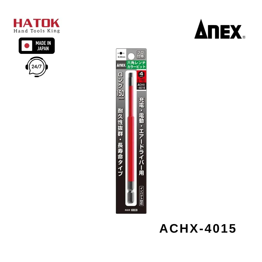 Mũi vít lục giác 4mm ANEX ACHX-4015 Nhật Bản